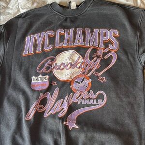 H&M Divided Gray and Purple Graphic Sweatshirt